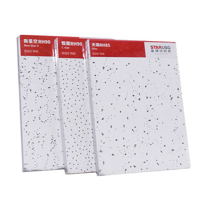 Piastrelle di soffitto decorative in lana minerale Moderno pannello murario per soffitto acustico