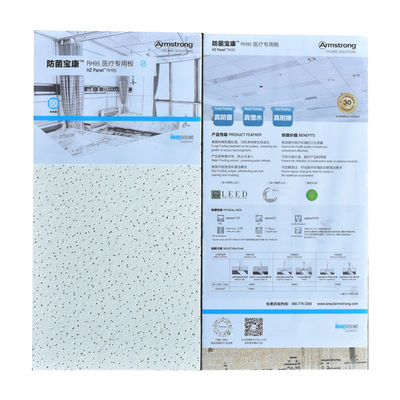 Spessore del soffitto in fibra minerale 12 mm soffitto in lana minerale su misura